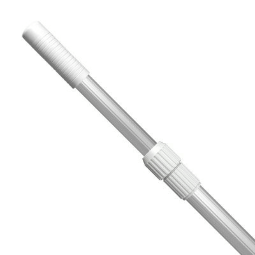 Basic 16' Telescopic Vacuum Pole (Silver/White Handle)