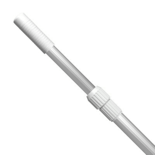 Basic 16' Telescopic Vacuum Pole (Silver/White Handle)