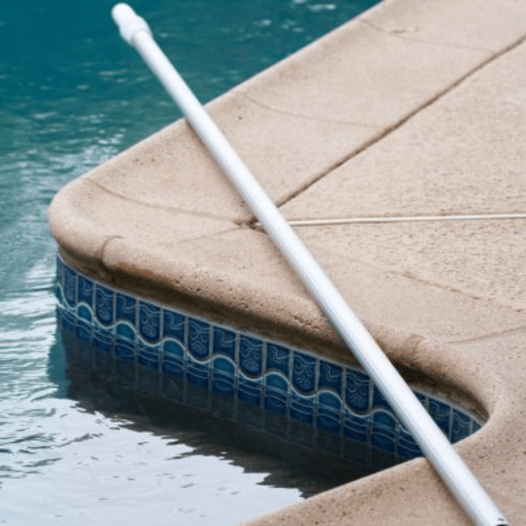 Basic 16' Telescopic Vacuum Pole (Silver/White Handle)