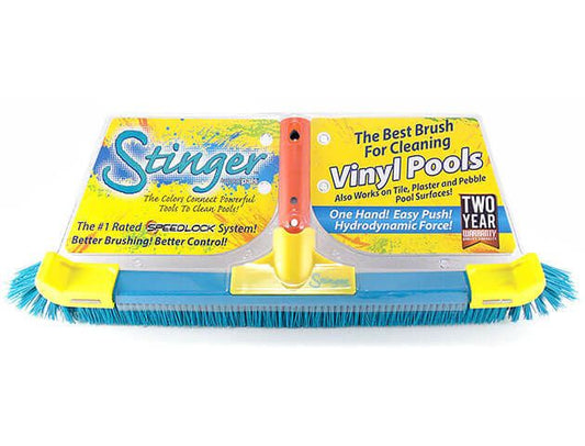 Stinger 18" Vinyl Brush Blue Bristles